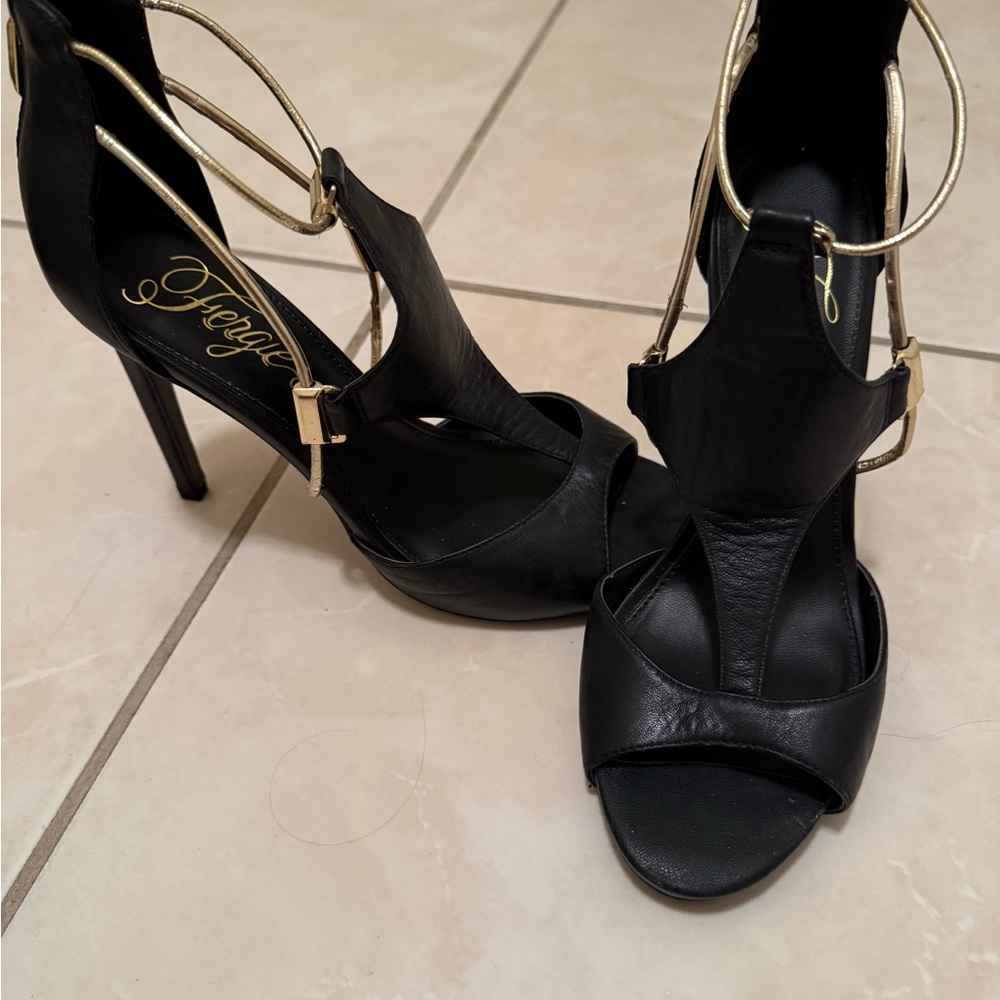 Fergie Black High Heel Sandals